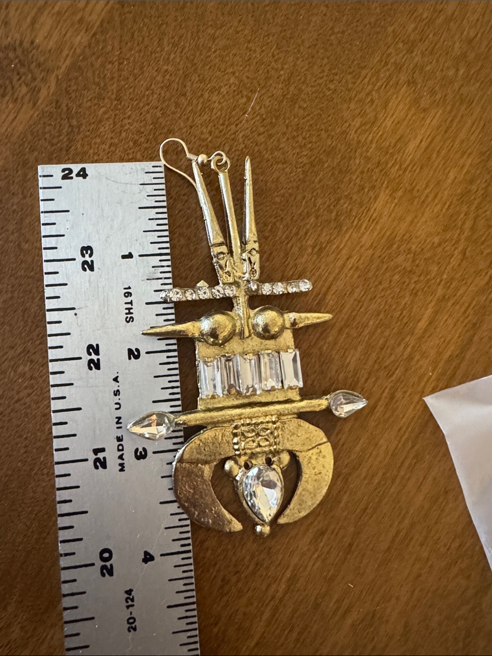 Pebby Forevee Gold-tone Crystal Statement Drop Earrings - Picture 2 of 3